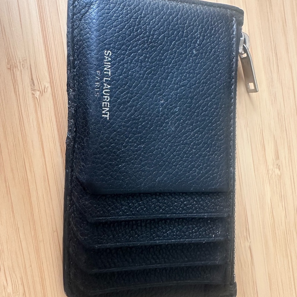 Saint Laurent Black Textured Wallet